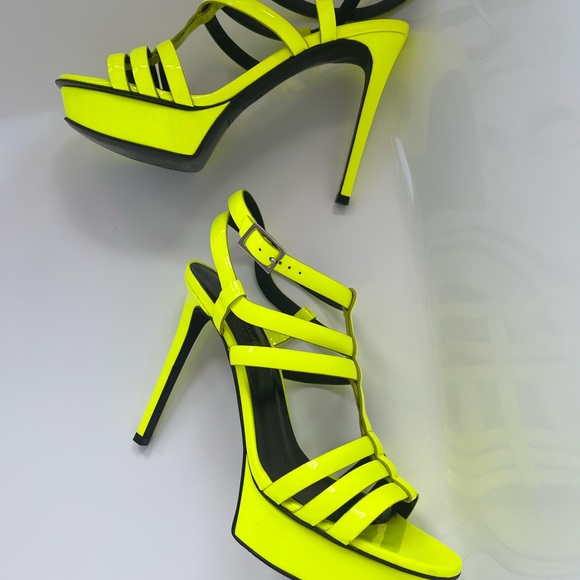 SAINT LAURENT neon yellow heels - Picture 3 of 9